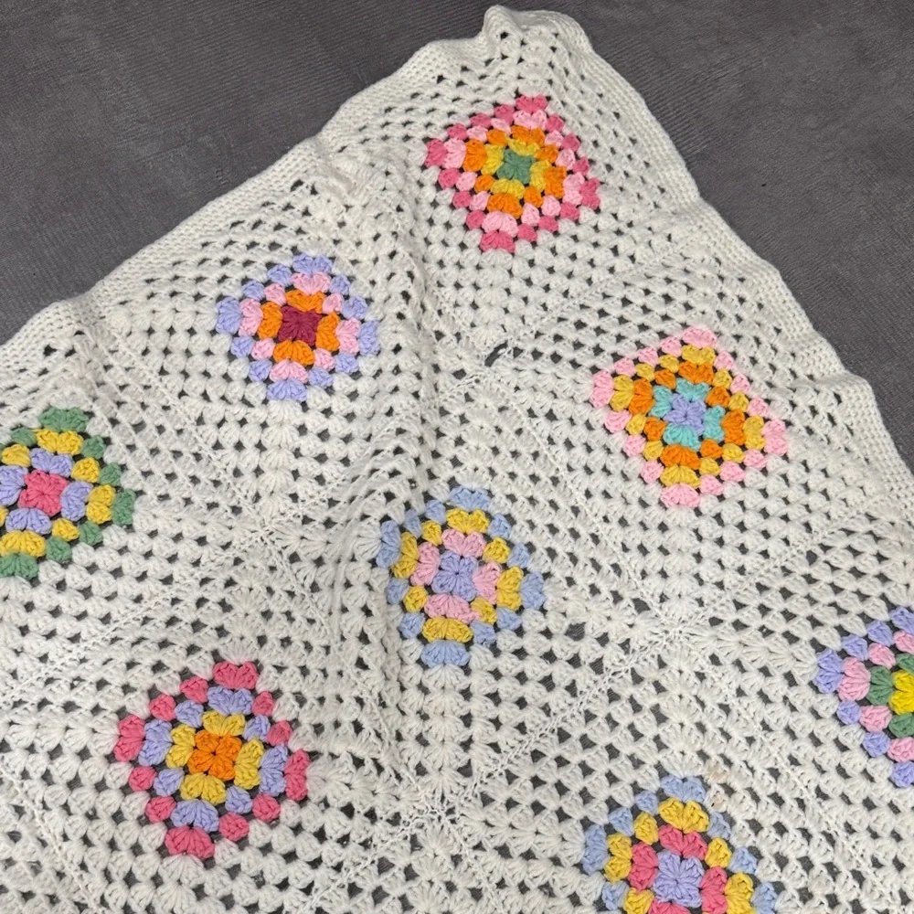 Handmade Flower Crochet Blanket